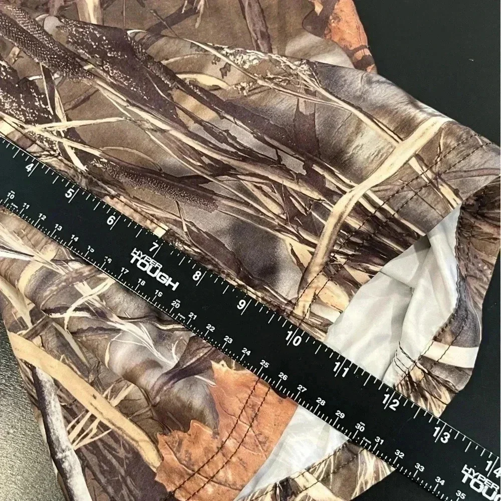 ❤️ 2/$11 Boys Camo No Liner Swim Suit Trunks Tan Camouflage Orange size 18 XL